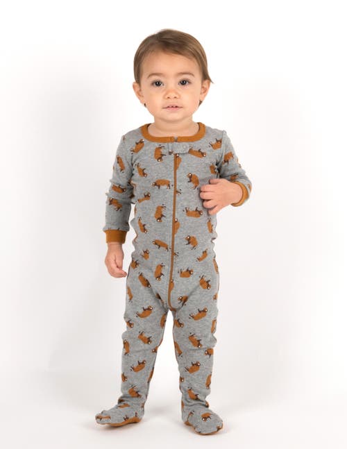 Leveret Footed Printed Cotton Pajamas, Animal, Holiday & Fun Prints In Blue