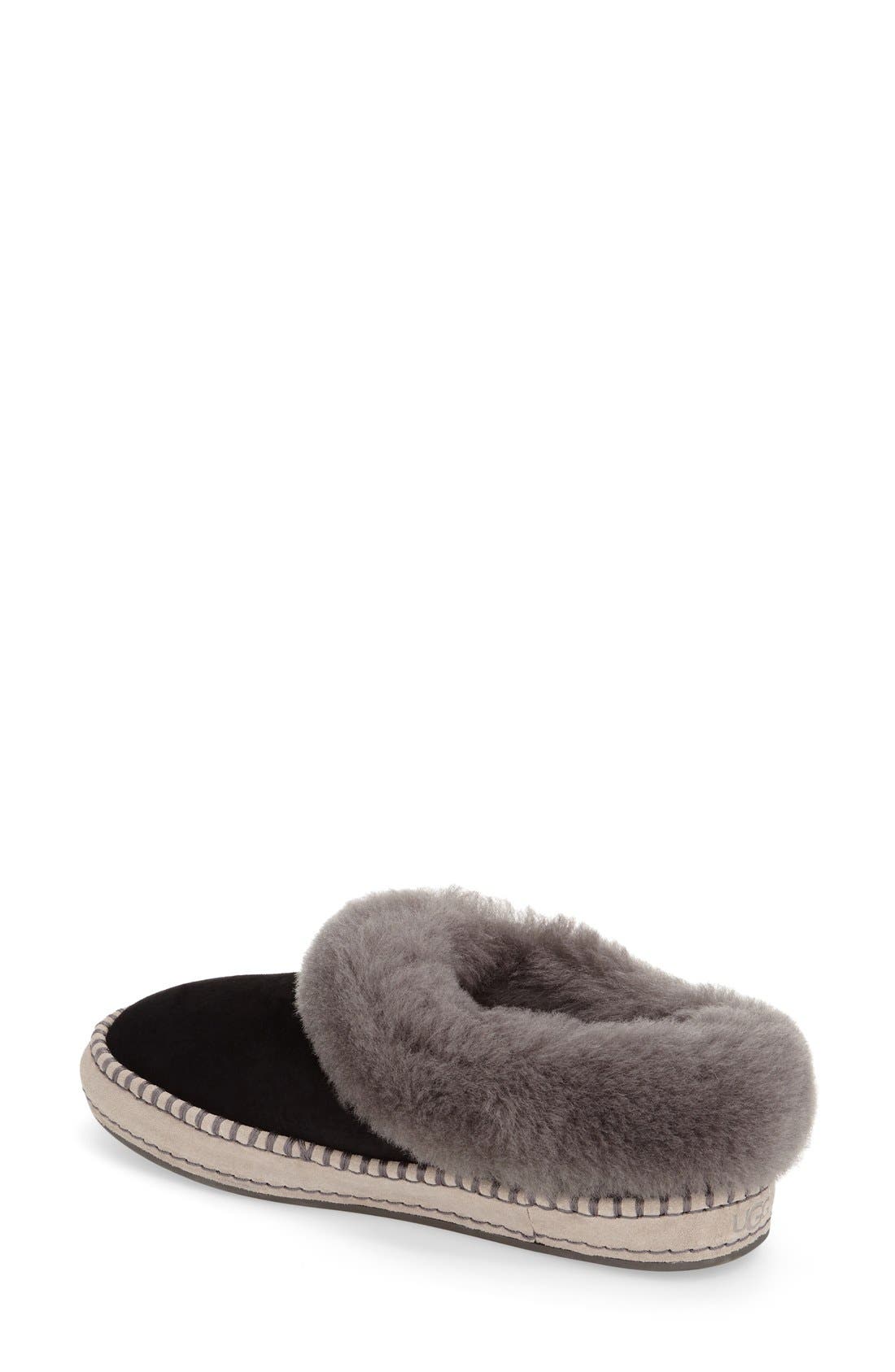Wrin Slipper, Alternate, color, BLACK SUEDE