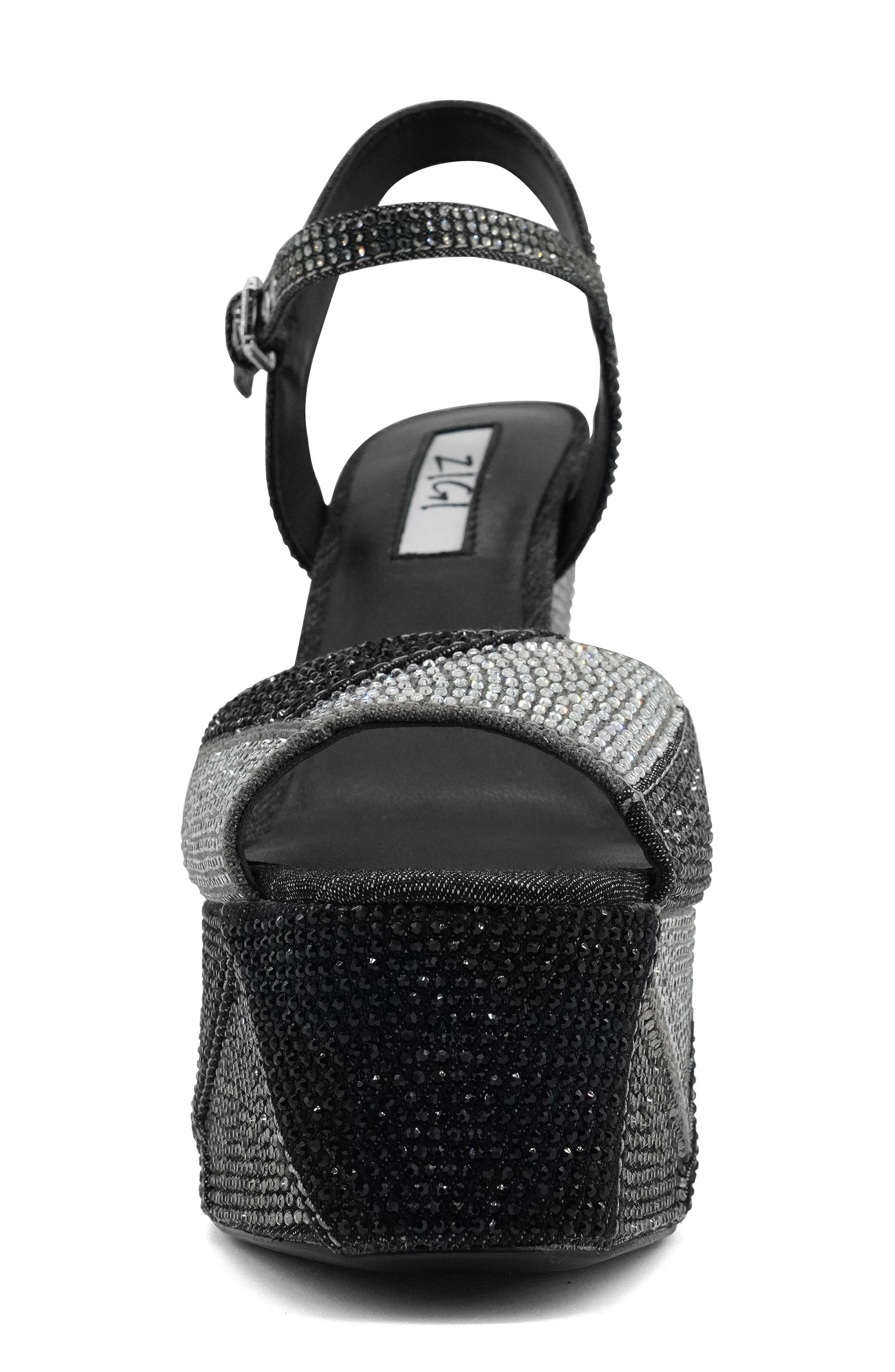 ZIGI Antonia Ankle Strap Platform Sandal, Alternate, color, Black