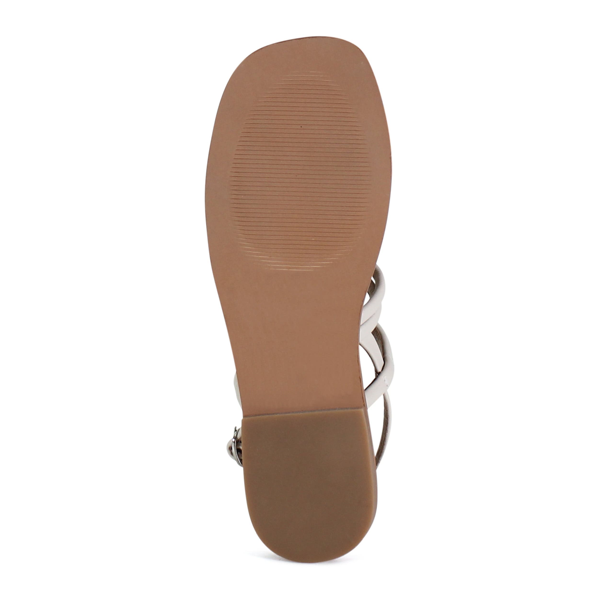 MOS SAIC Knotted Tube Leather Sandal, Alternate, color, Bone