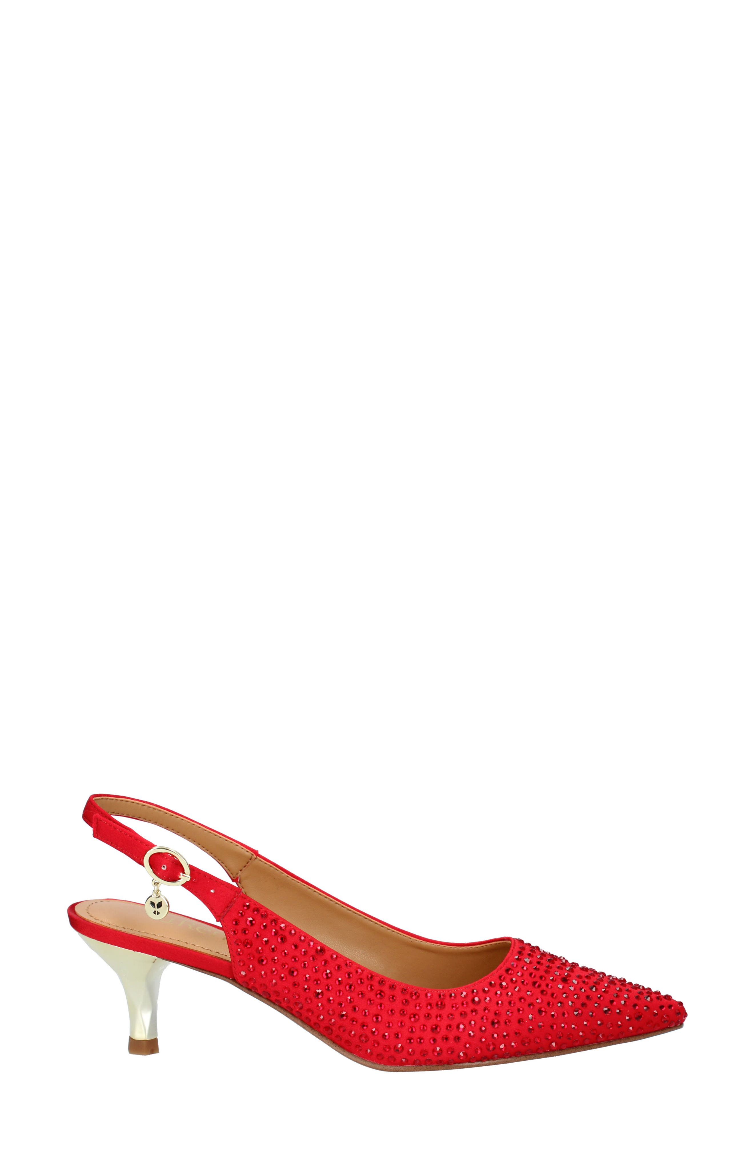 Ferryanne Pointed Toe Slingback Pump, Alternate, color, RED
