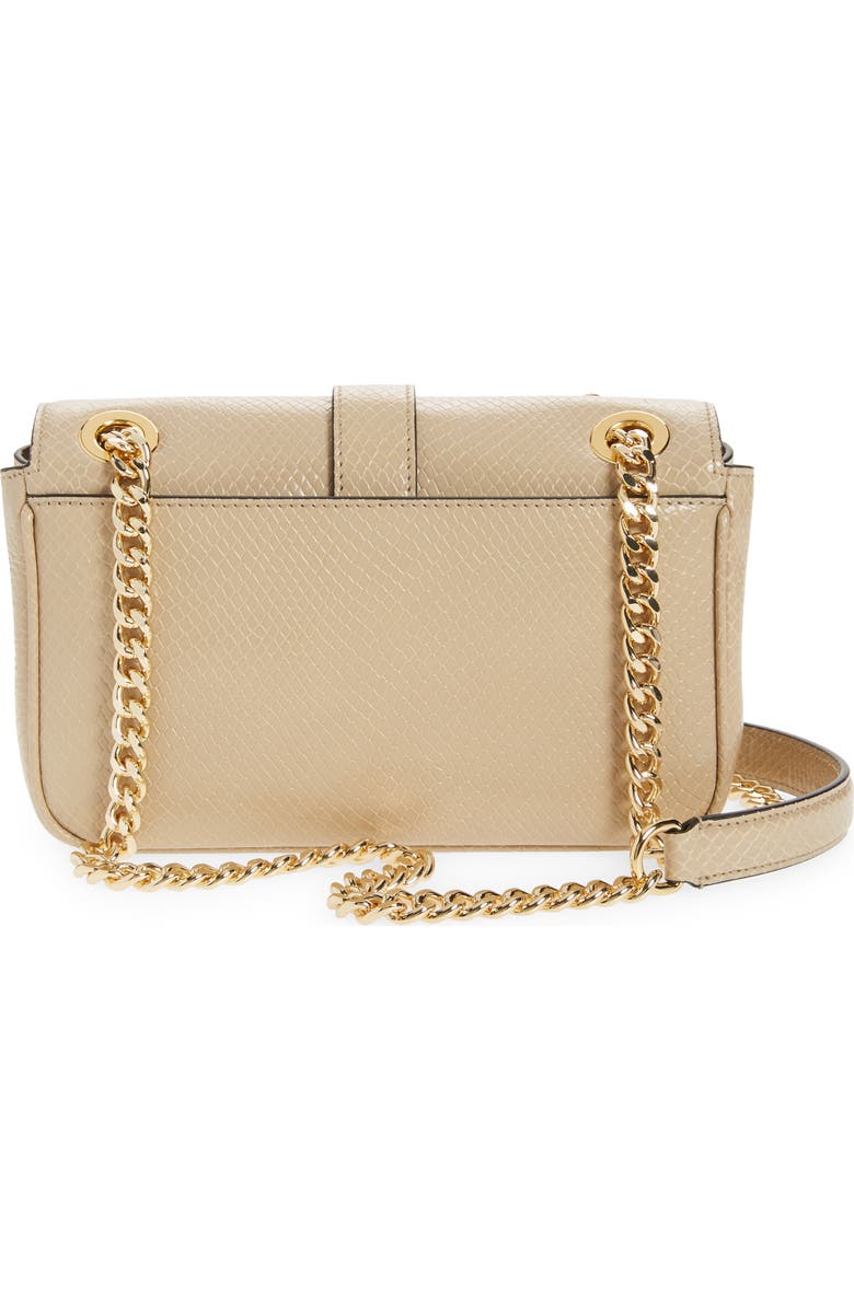 Moschino Python Embossed Leather Shoulder Bag, Alternate, color,