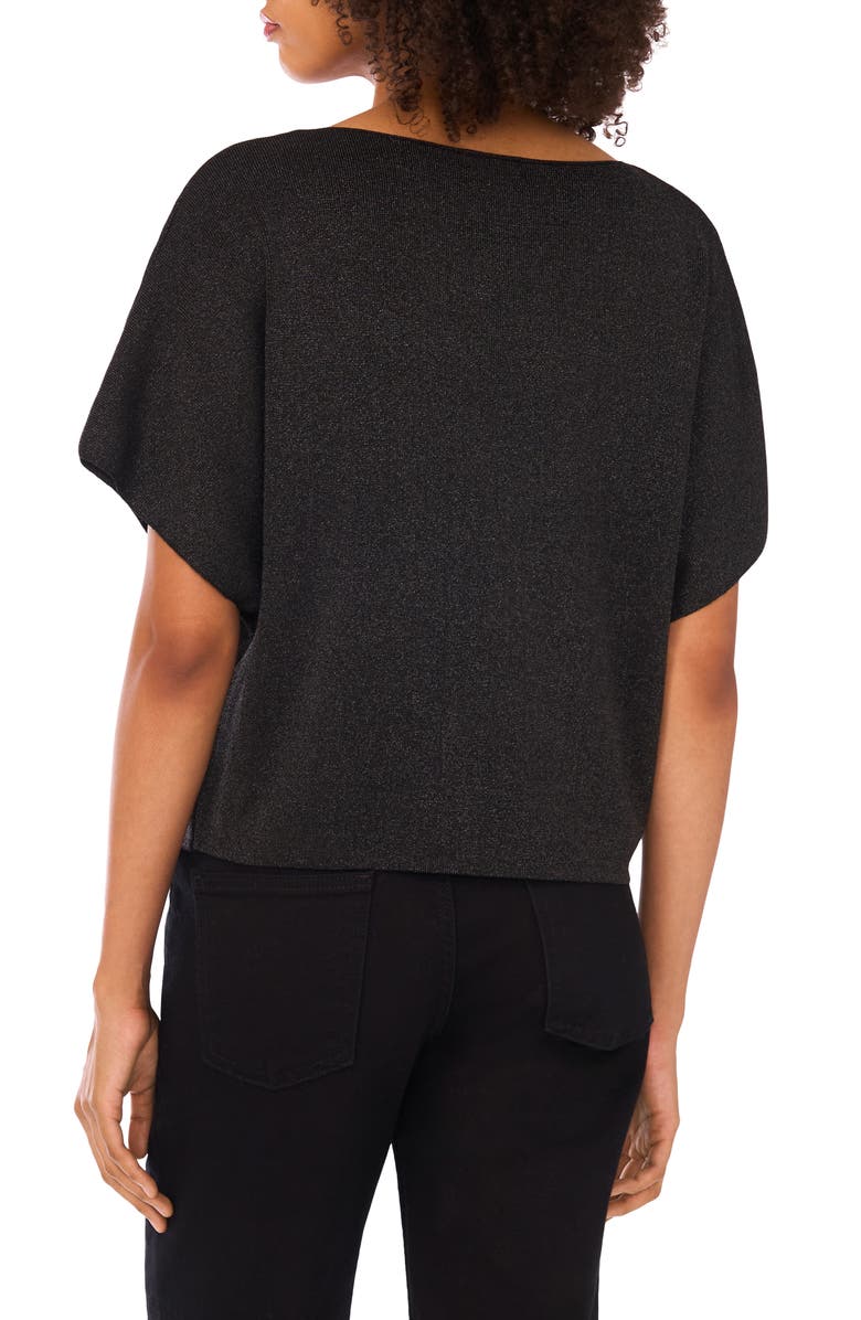 Halogen<sup>®</sup> Shine Dolman Sleeve Sweater, Alternate, color, Midnight Black