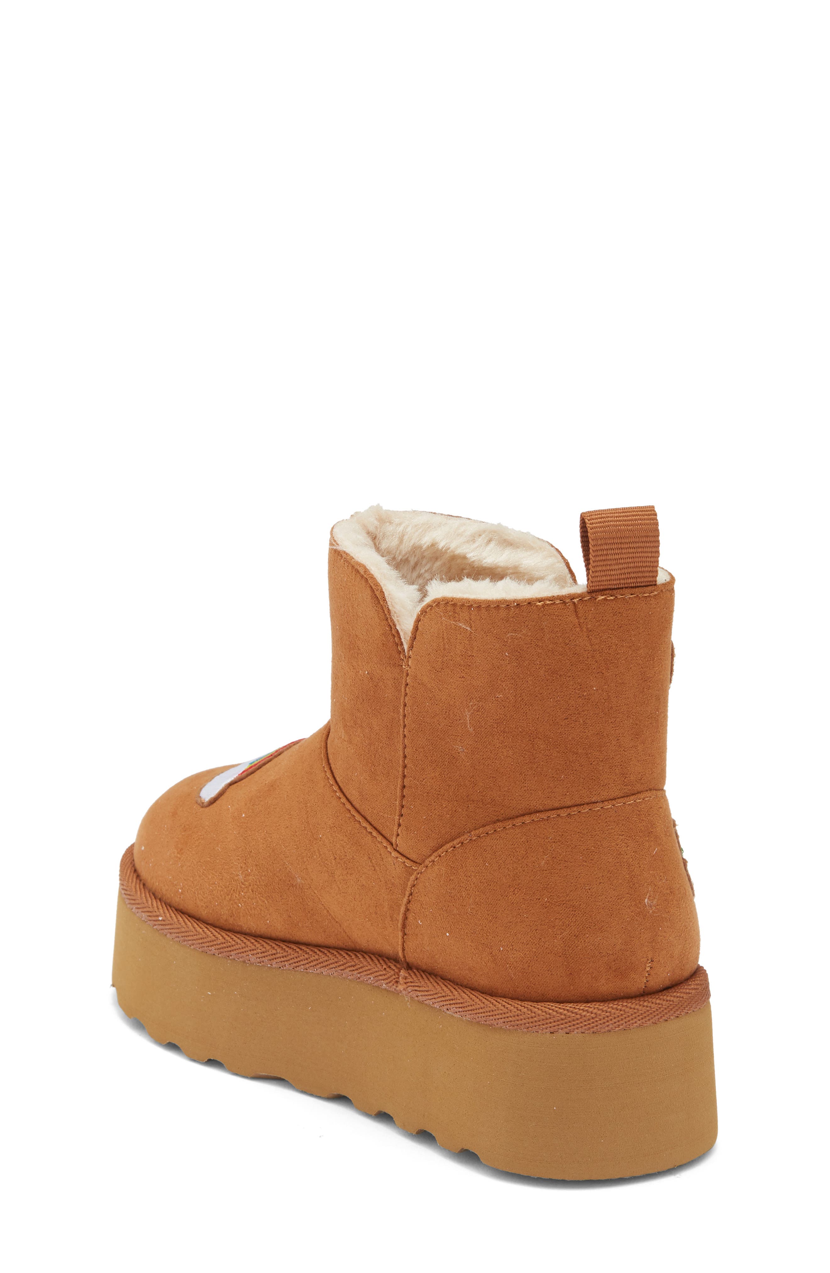 Kids' Ezra Patch Platform Bootie, Alternate, color, TAN CHESTNUT