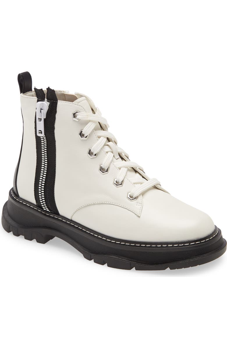 Linea Paolo Bolton High Top Sneaker, Main, color, Wht/Blk