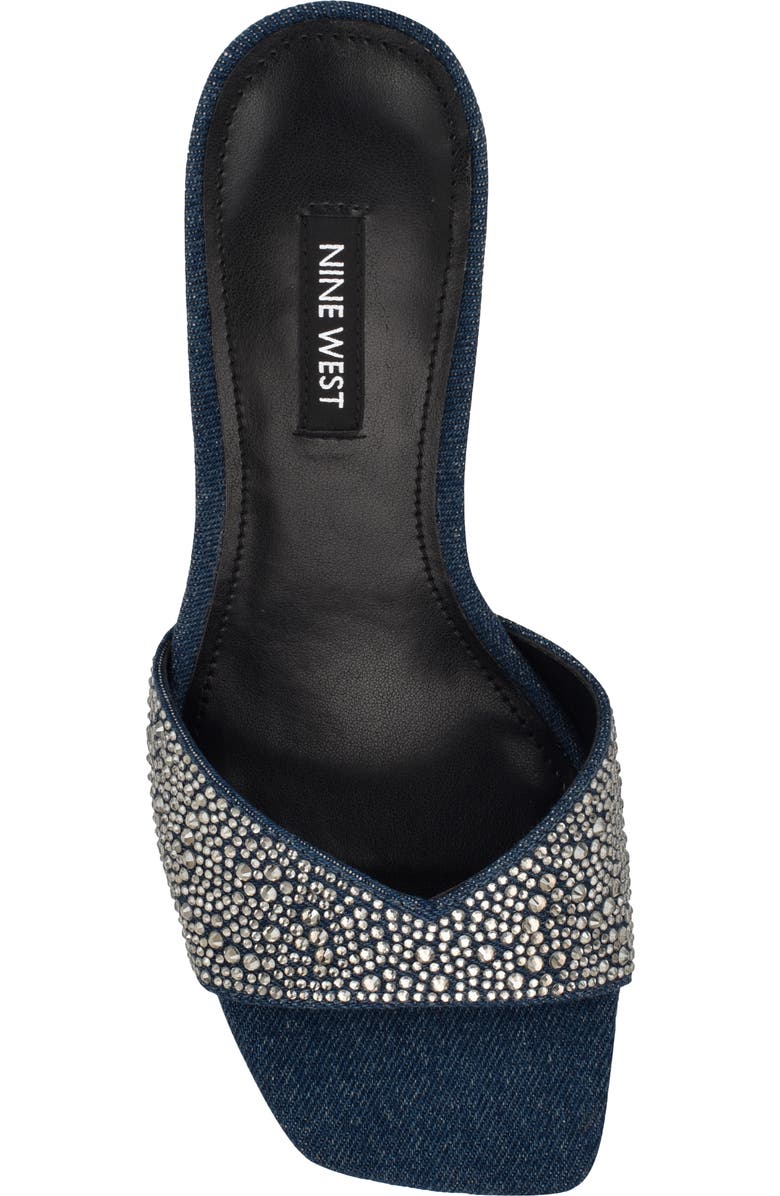 Nine West Rokke Slide Sandal, Alternate, color, Dark Blue 400