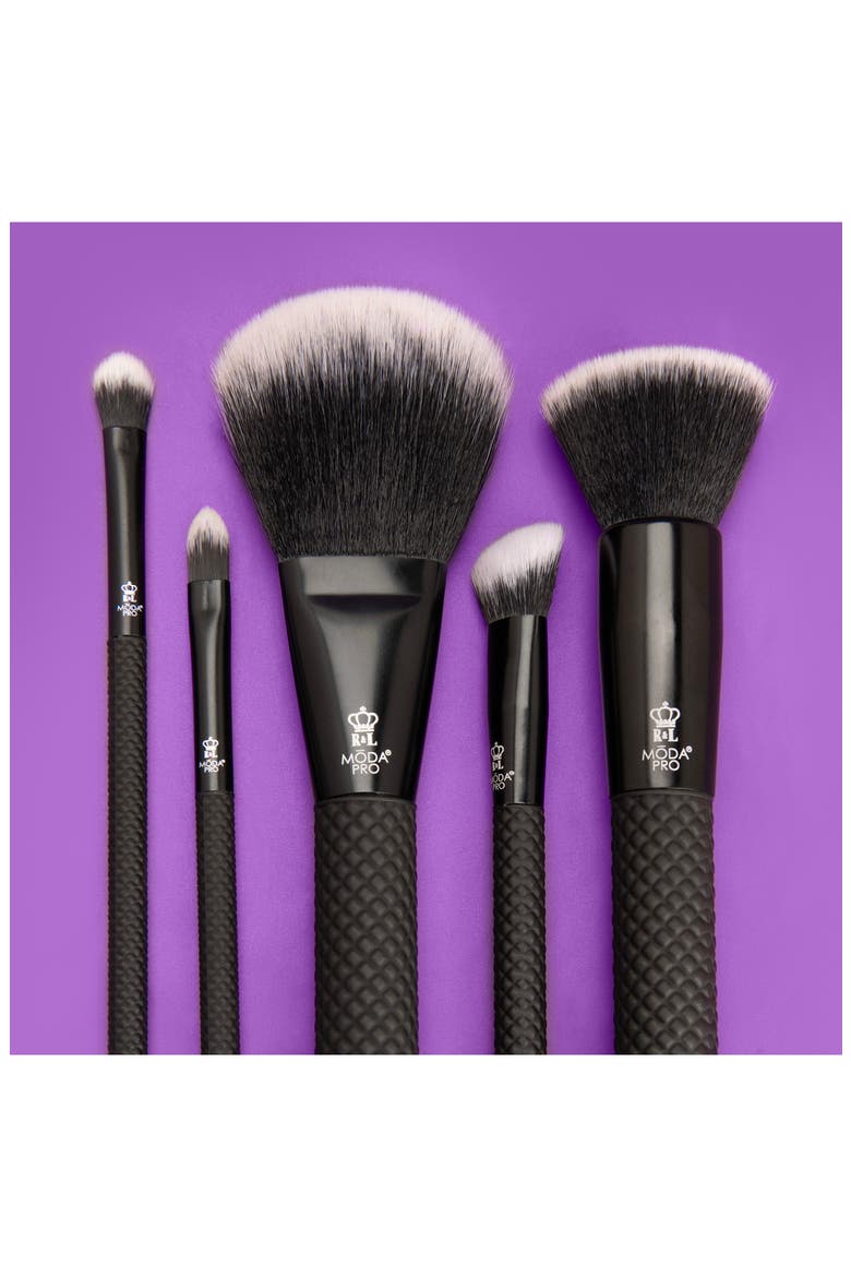 Pro Powder & Blend 5-Piece Makeup Brush Kit, Alternate, color, BLACK