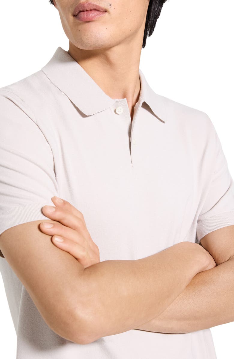 Theory Soris Knit Polo, Alternate, color, Silver Cloud