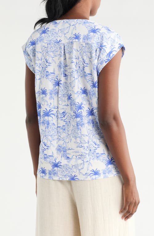 Bobeau Dolman Sleeve Piqué T-shirt In Blue