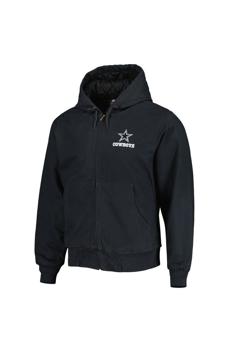 DUNBROOKE Men's Dunbrooke Navy Dallas Cowboys Dakota Cotton Canvas Hooded Jacket, Alternate, color,
