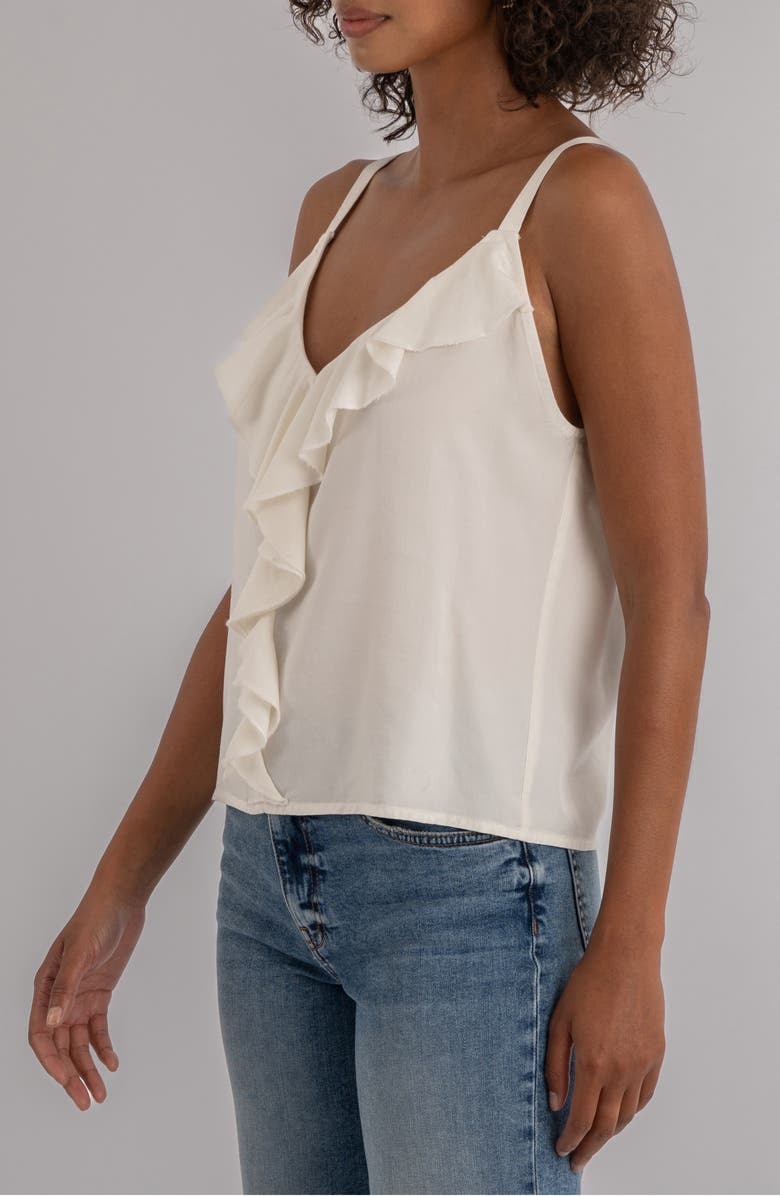 KUT from the Kloth Carmen Ruffle Sleeveless Top, Alternate, color, Cream
