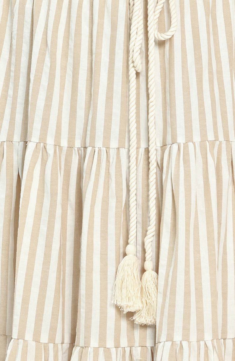 FREEMARKET Striped Maxi Skirt, Alternate, color, Taupe/ White