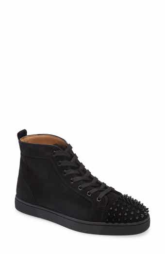 Christian Louboutin Black Lou Spikes High Top Sneakers