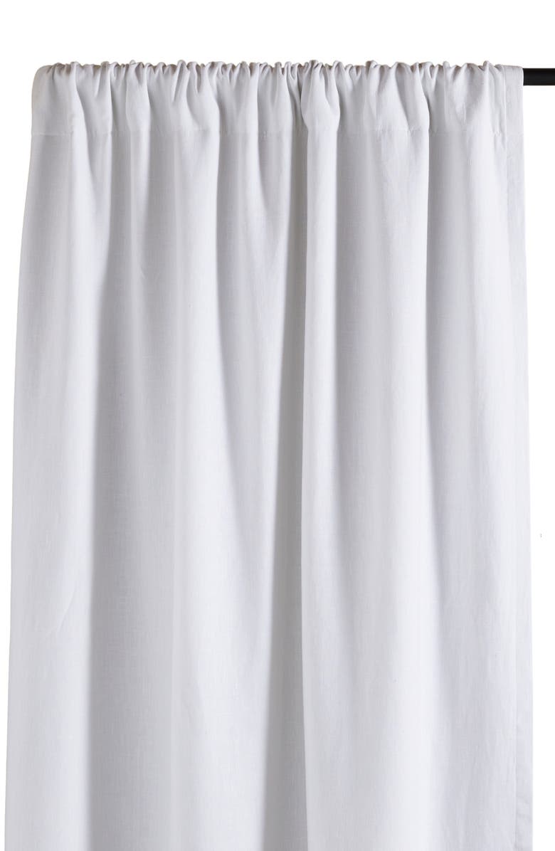 Parachute Washed Linen Blackout Curtain, Main, color, White