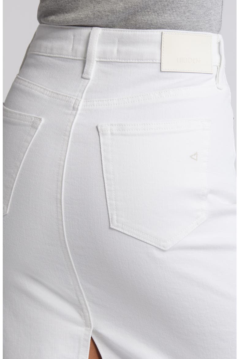 Raw Hem Denim Skirt, Alternate, color, WHITE