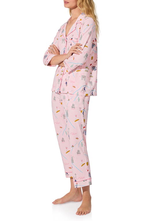 Bedhead Pajamas Print Stretch Organic Cotton Crop Pajamas In Multi