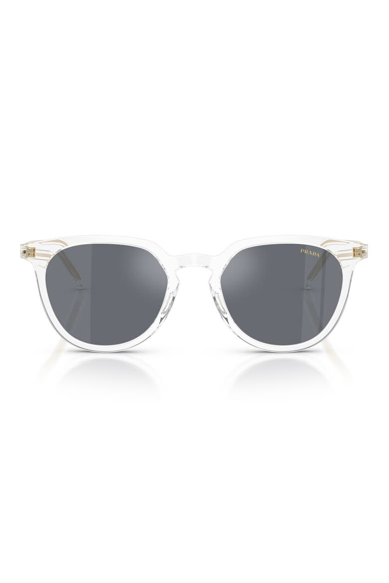 52mm Phantos Sunglasses, Main, color, CRYSTAL / BLUE