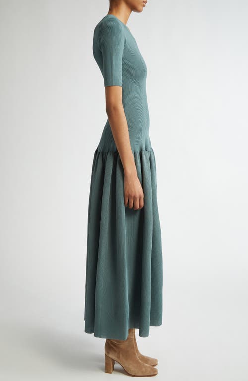 Altuzarra Maisie Drop-waist Knit Midi Dress In 000463 Stormcloud