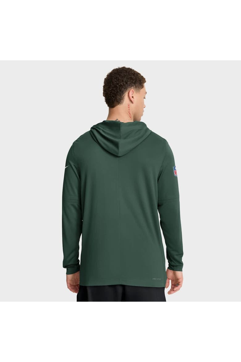 Men's Nike Green Green Bay Packers Sideline Pure Fury Performance Long Sleeve Hoodie T-Shirt, Alternate, color, Green