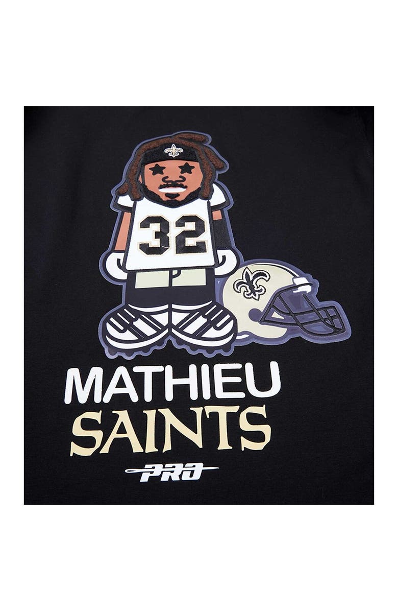 PRO STANDARD Men's Pro Standard Tyrann Mathieu Black New Orleans Saints Player Avatar Graphic T-Shirt, Alternate, color, Black