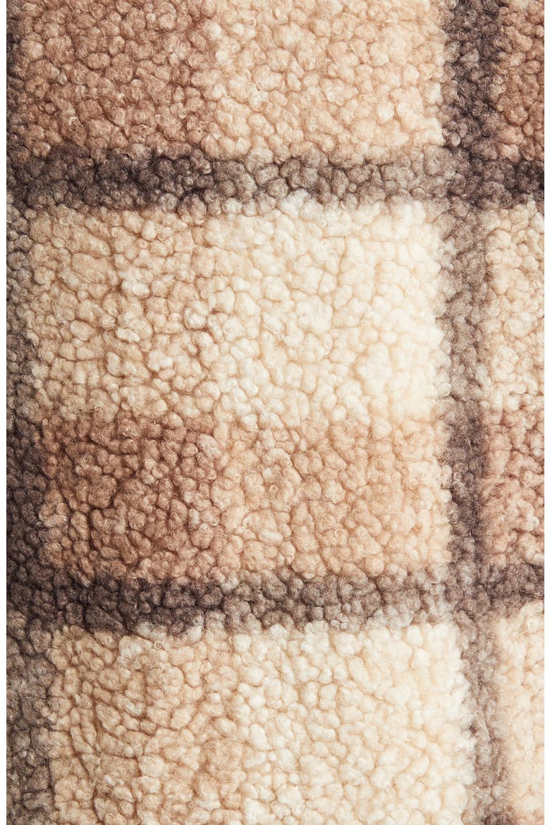 Plaid Teddy Jacket (Nordstrom Exclusive), Alternate, color, BRMU-BROWN MULTI