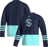 adidas Men's adidas Deep Sea Blue Seattle Kraken Logo AEROREADY Pullover Sweater