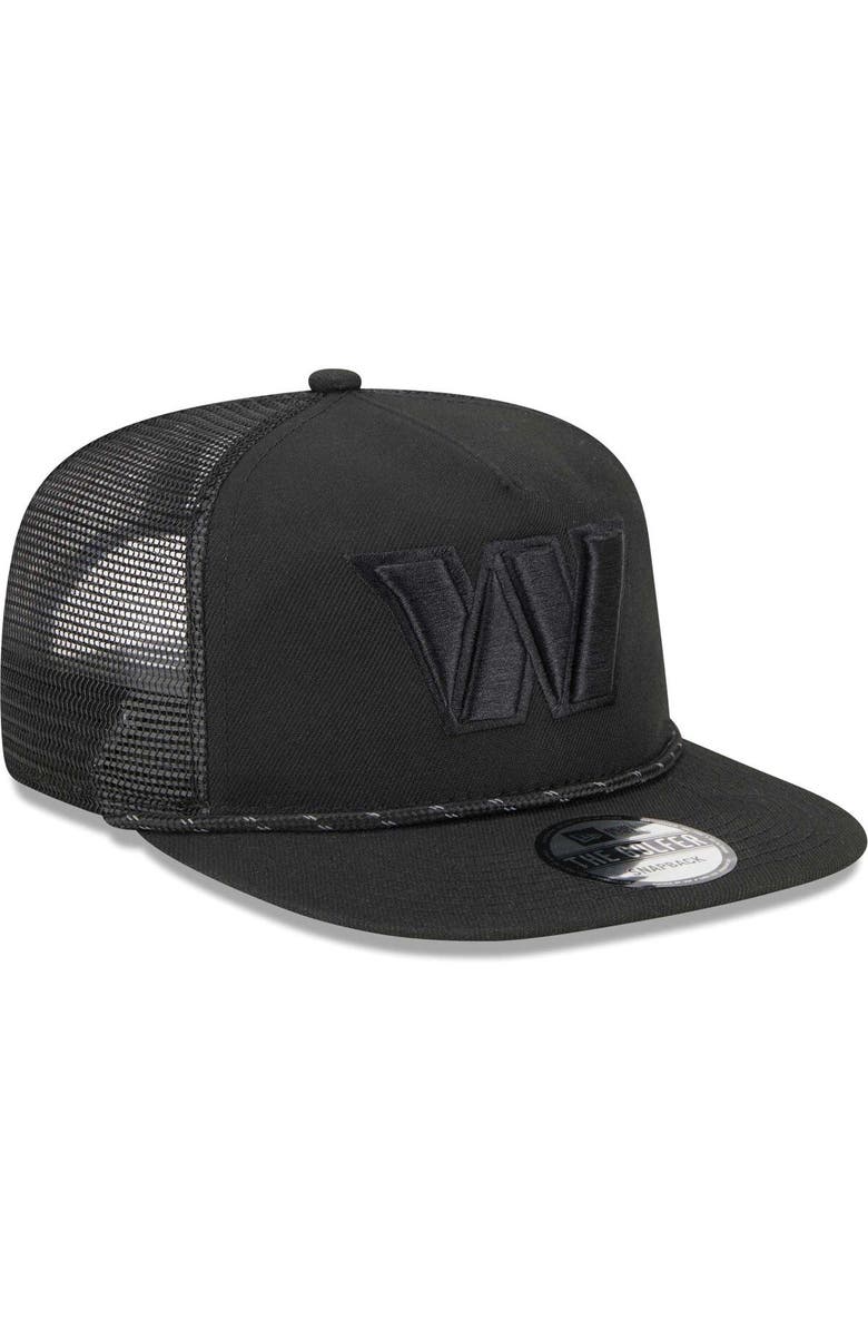 New Era Men's New Era Black Washington Commanders Illumination Golfer Snapback Trucker Hat, Alternate, color, 