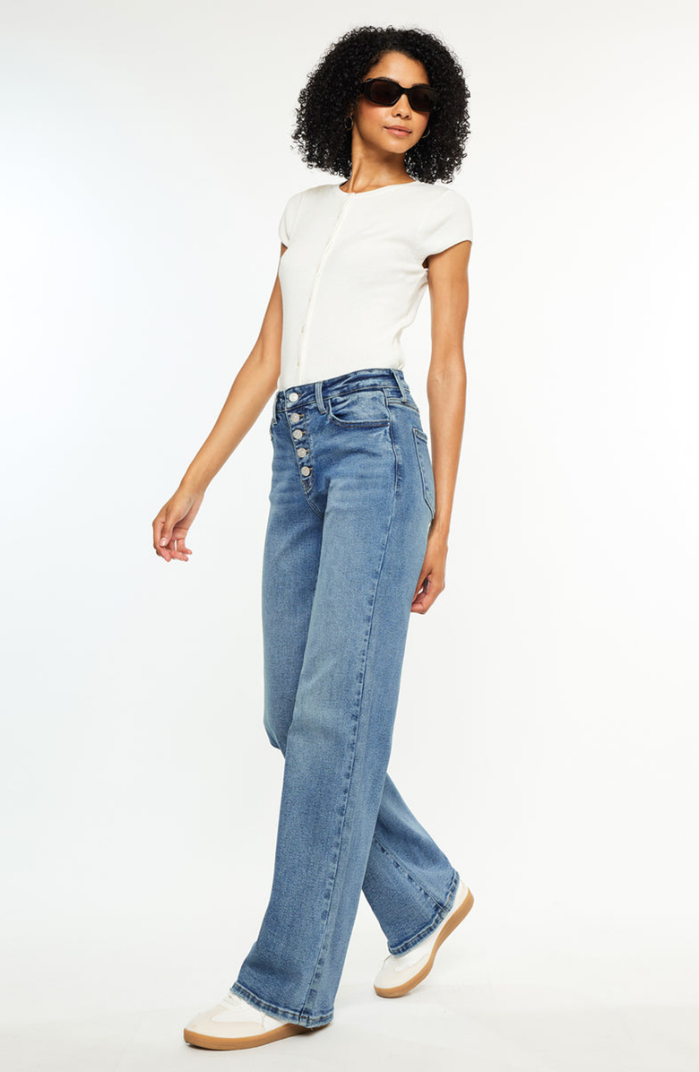 KanCan Darlene Essentials High Rise Comfort 90s Flare Jeans, Alternate, color, 