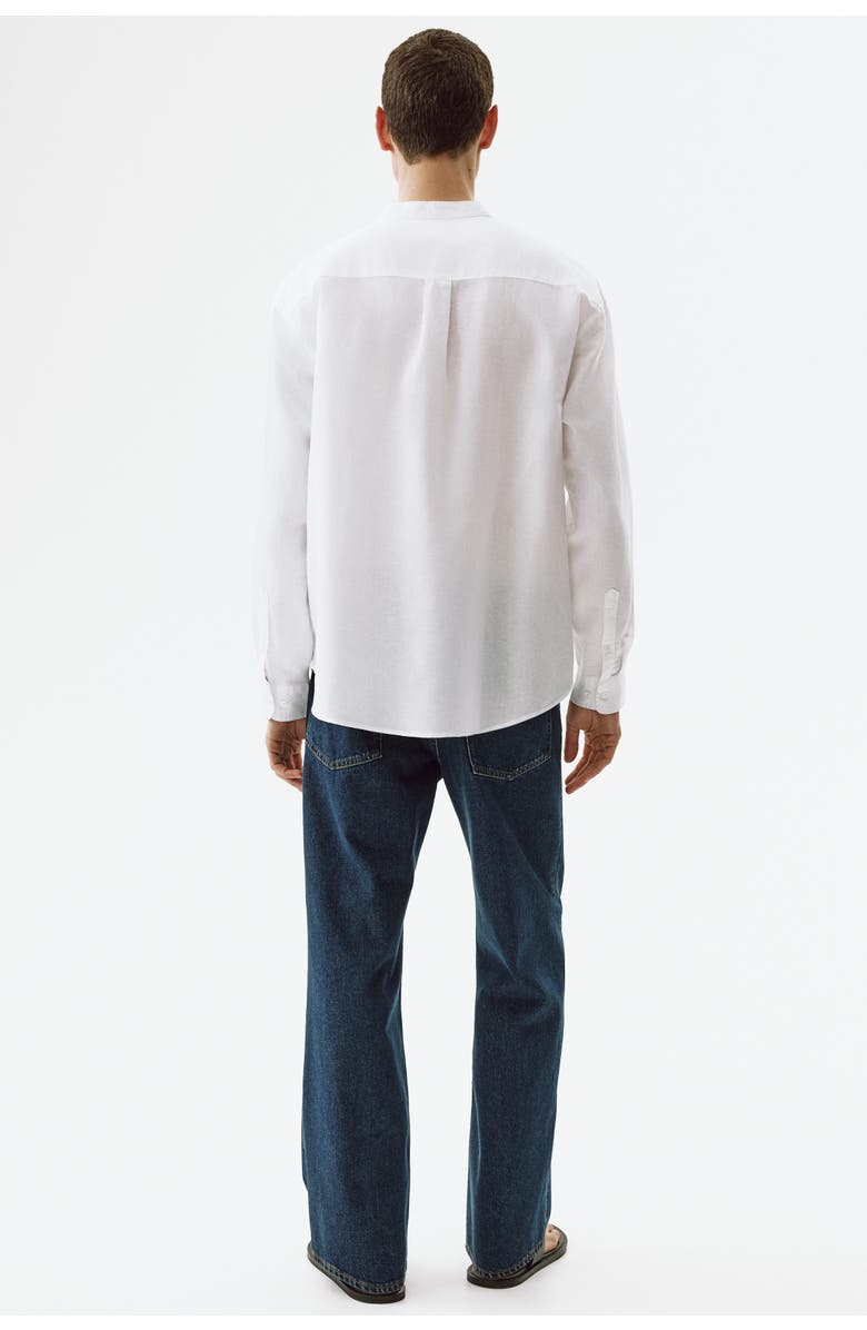 H&M Relaxed-fit linen-blend shirt, Alternate, color, White