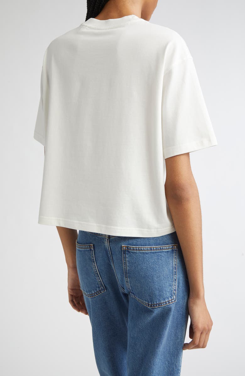 Burberry Embroidered EKD Crop Cotton T-Shirt, Alternate, color,