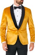 OppoSuits Deluxe Gold Velvet Dinner Jacket