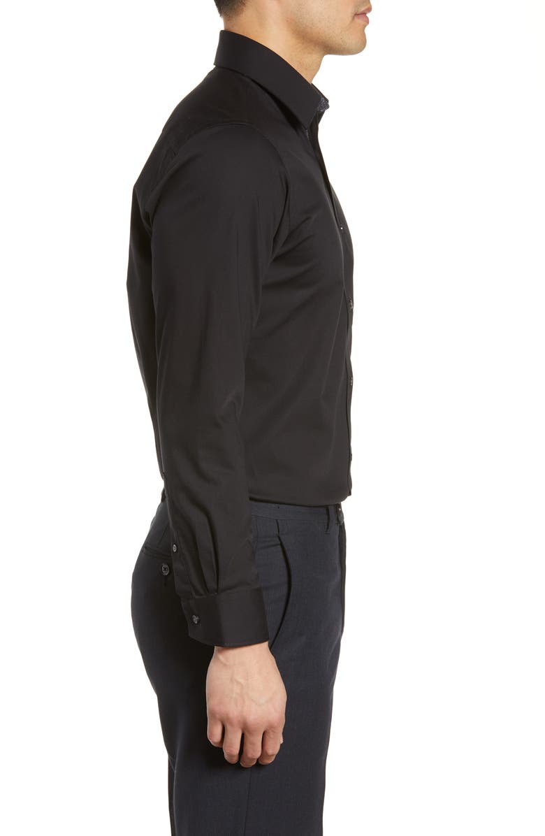 Ted Baker London Endurance Extra Slim Fit Stretch Solid Dress Shirt, Alternate, color,