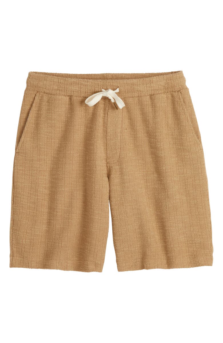 Scotch & Soda Drawstring Texture Slub Shorts, Main, color, Tannin