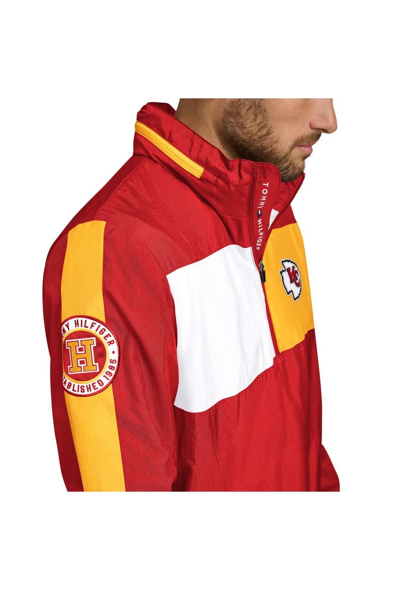 Men's Tommy Hilfiger Red Kansas City Chiefs Gael Lightweight Half-Zip Hoodie Jacket, Alternate, color, Red