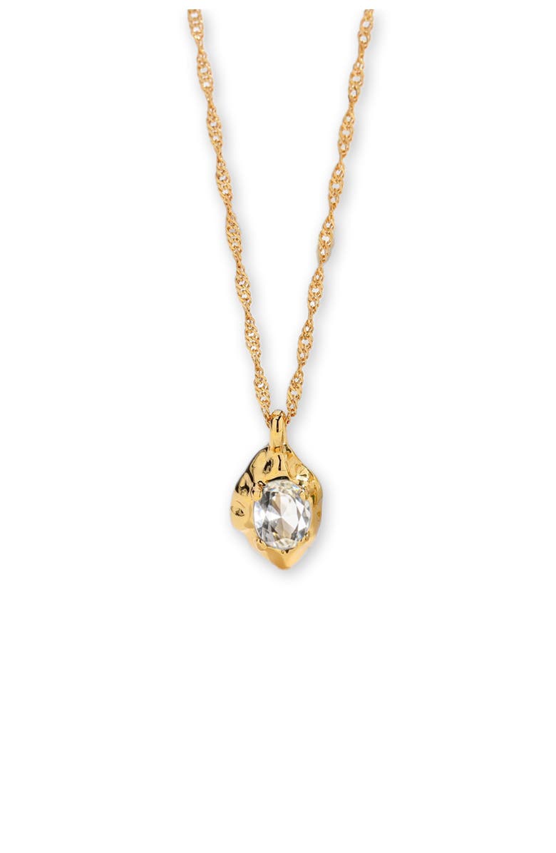 Classicharms Molten Pendant Necklace, Main, color, Clear