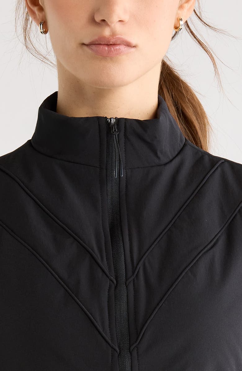 Zella Tiebreaker Hybrid Jacket, Alternate, color, Black