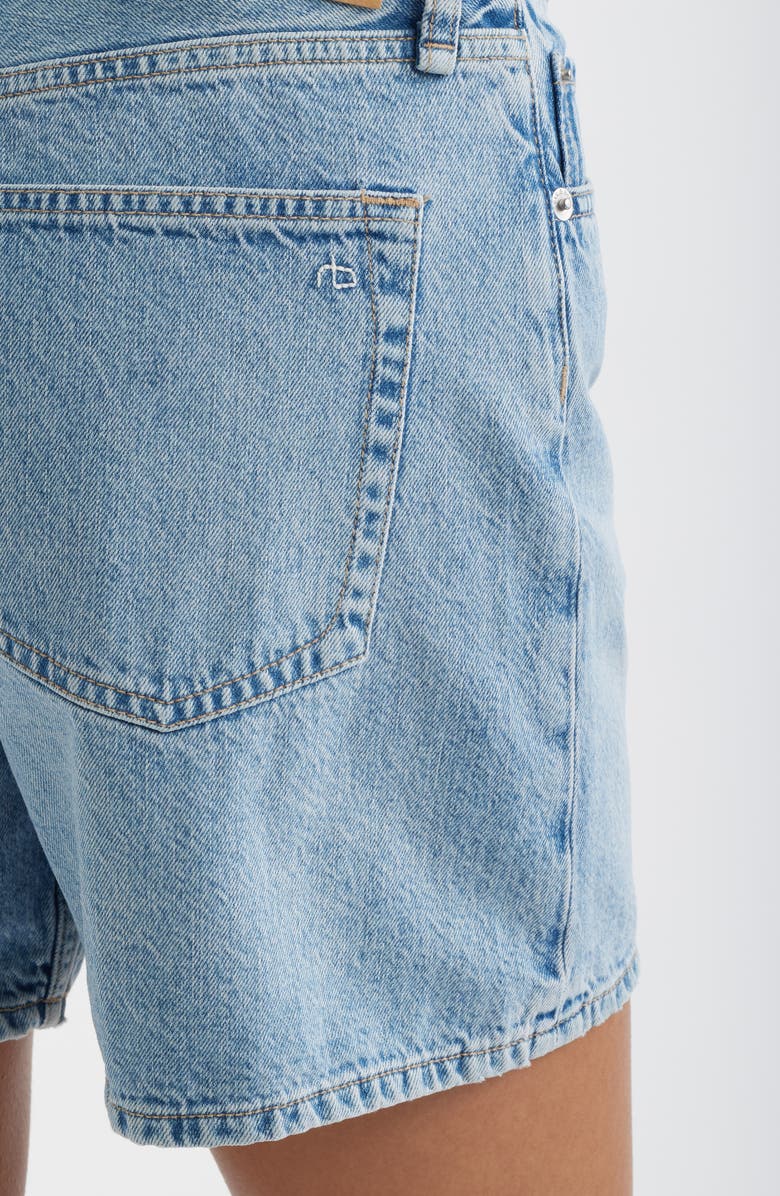 rag & bone Kaia High Waist Relaxed Fit Denim Shorts, Alternate, color, Sunrise