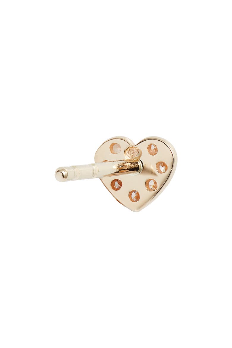 Jac + Jo Icon Pavé Heart Stud Earrings, Alternate, color, YELLOW GOLD