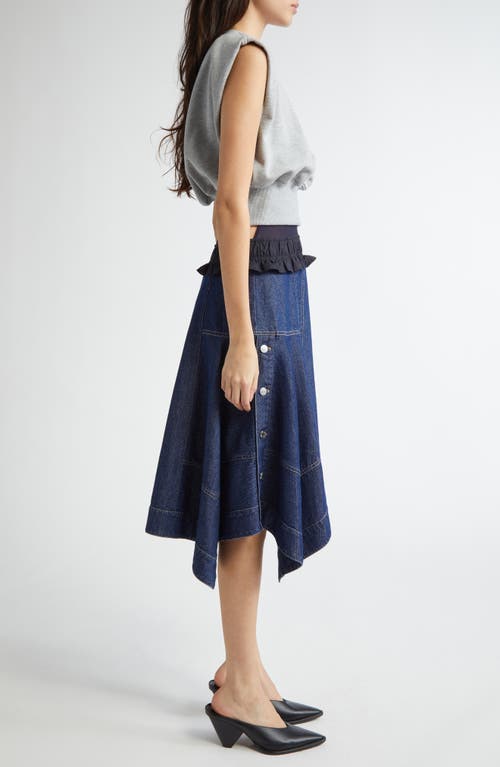 3.1 Phillip Lim Sleeveless Mixed Media Dress In Medium Heather Grey-indigo