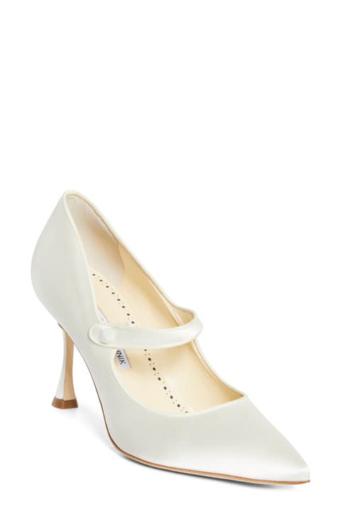 Camparinew Bridal Pointed Toe Mary Jane Pump (Women)