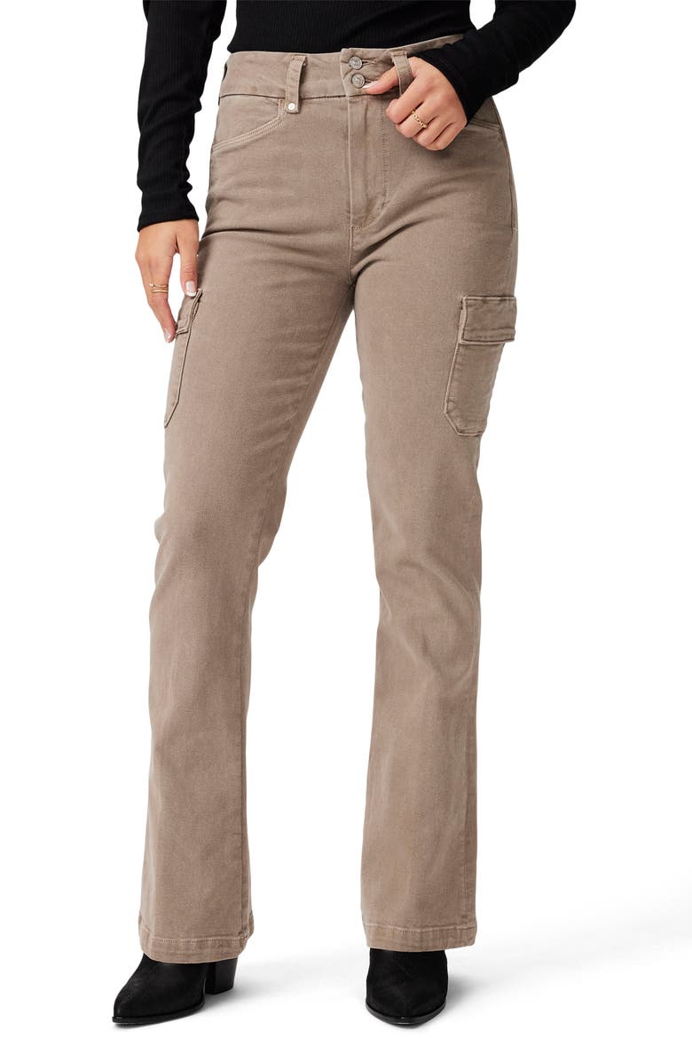 PAIGE Dion High Waist Cargo Flare Jeans, Main, color, 