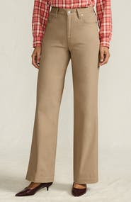 Lands' End High Rise 5 Pocket Wide Leg Chino Pants