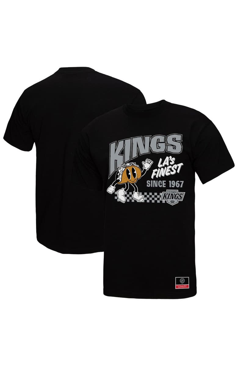 Mitchell & Ness Men's Mitchell & Ness Black Los Angeles Kings Local Food T-Shirt, Main, color,
