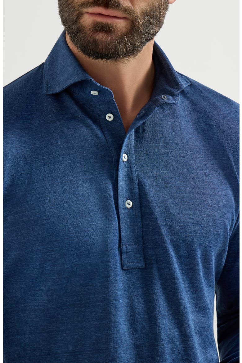 Jersey polo shirt, Alternate, color, Denim
