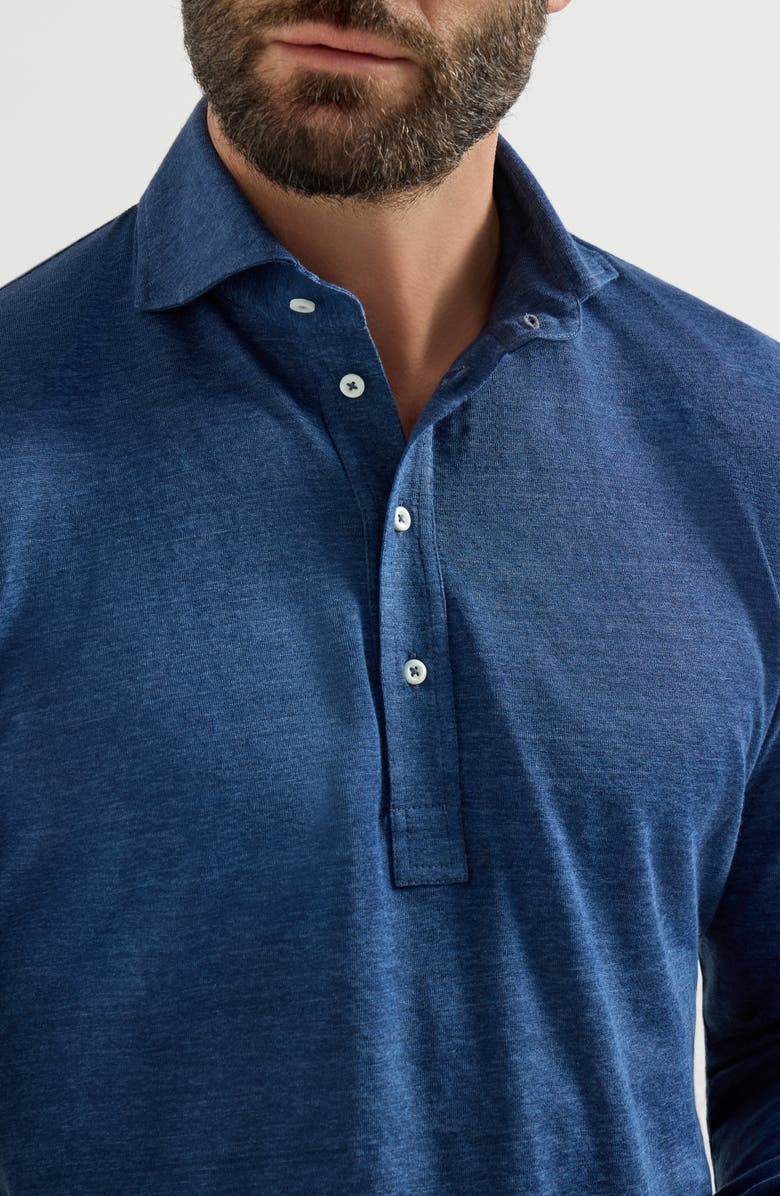 Brunello Cucinelli Jersey polo shirt, Alternate, color, Denim