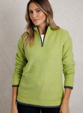 Weird Fish Beye 1/4 Zip Grid Fleece | Nordstrom