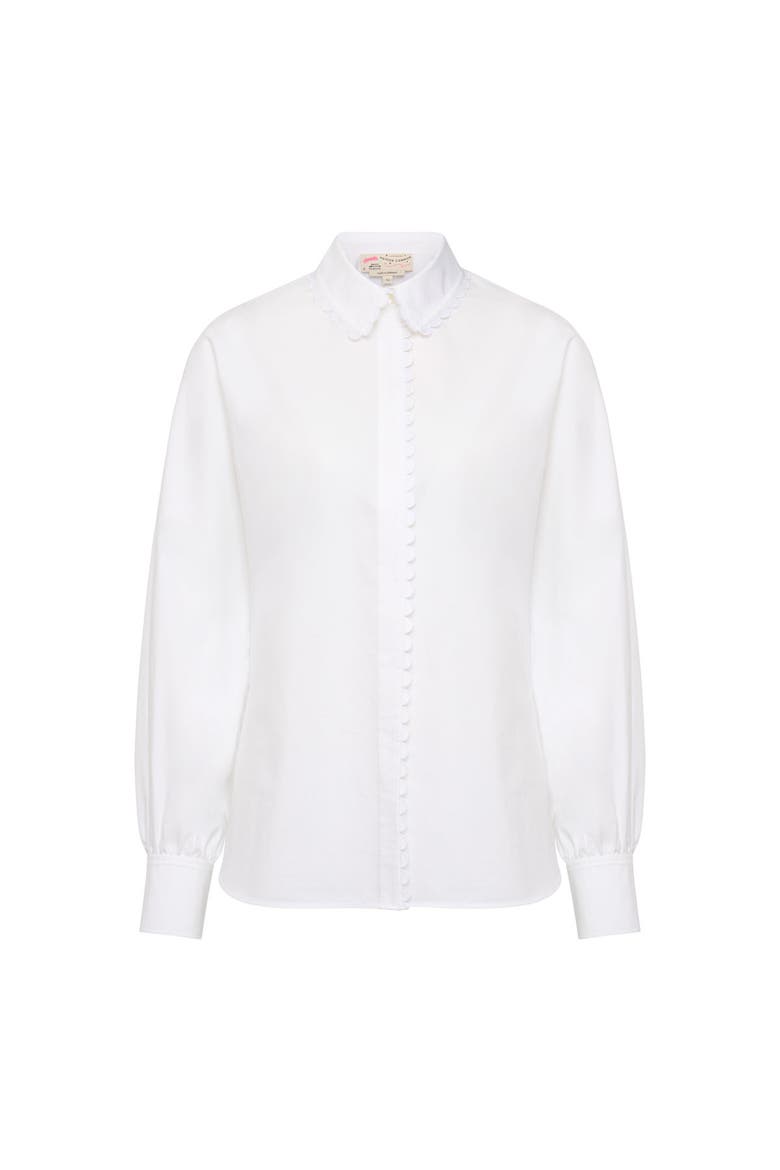 Cotton Poplin Blouse With Slits, Main, color, White