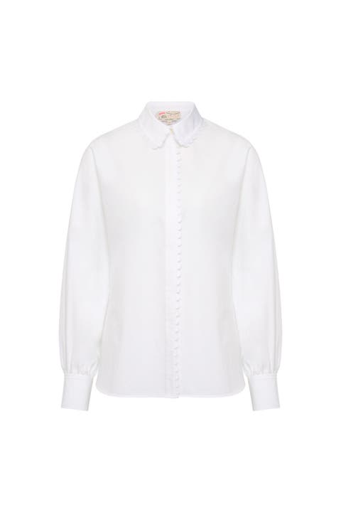 Cotton Poplin Blouse With Slits