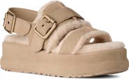 UGG® Enwrap Genuine Shearling Lined Slingback Sandal
