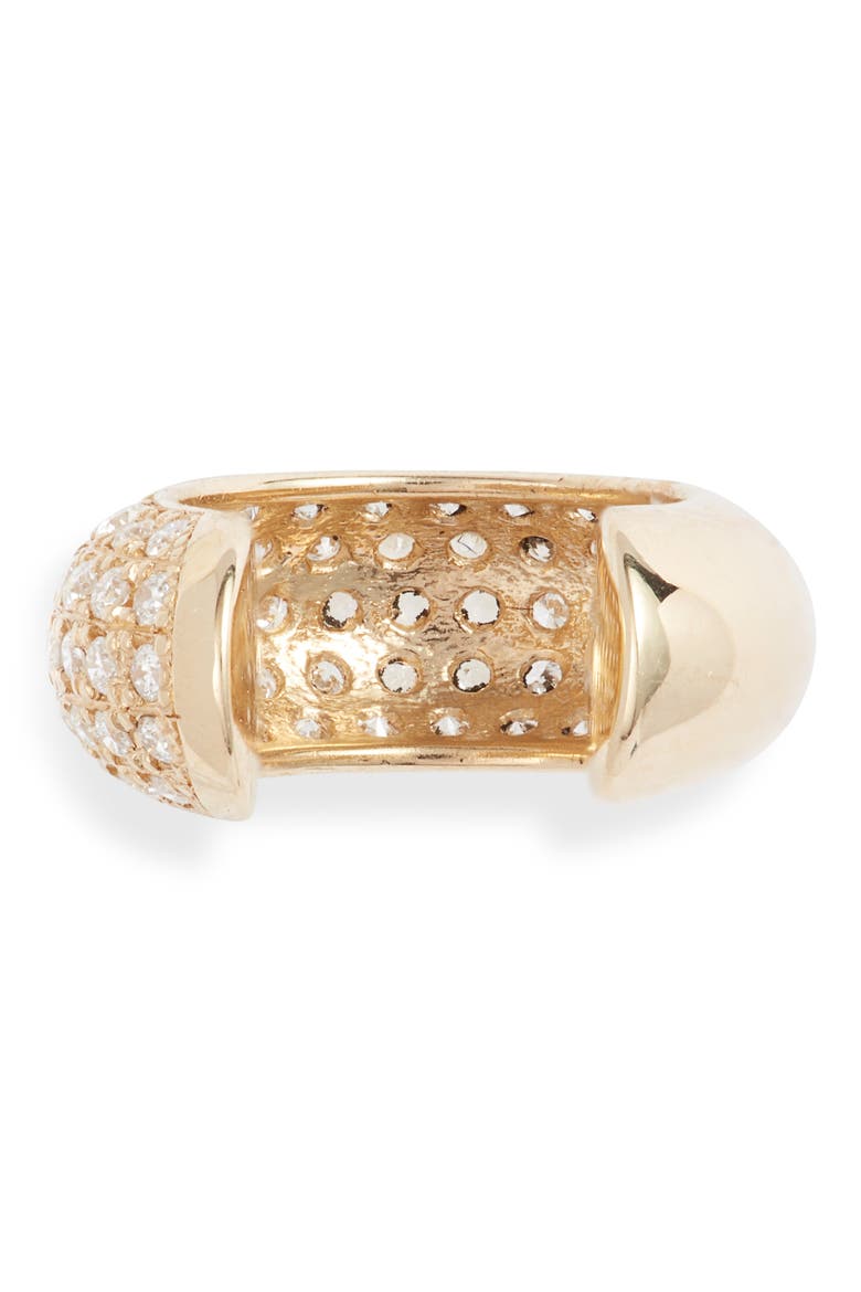 Wide Diamond Pavé Ear Cuff, Alternate, color, YELLOW GOLD/ DIAMOND